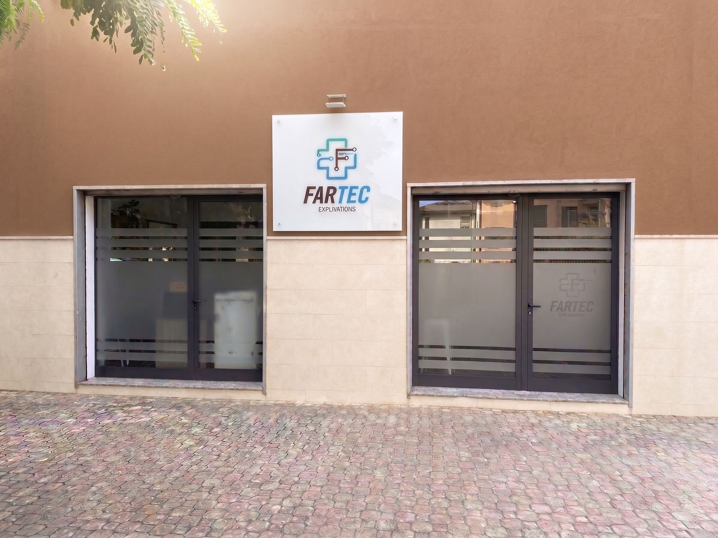 La sede Fartec a Manduria vista dall'esterno